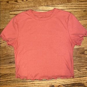 cropped pink tee